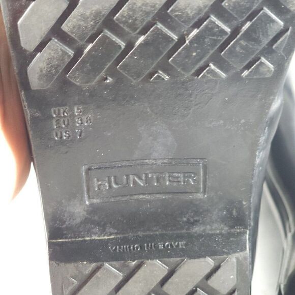 Hunter Women's Rigley US 7 EU 38 Quilted Glossy Tall Rubber Rain Boots - Picture 14 of 15